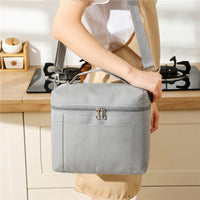 Lunch Box Tote Bag with Shoulder Strap for Work, Large Capacity Cool Bag and Picnic Bag for Camping BBQ, Insulated Lunch Bags for Women, Men