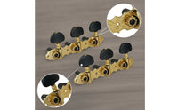 Classical Guitar Tuners Three-on-a-Strip Guitar Tuning Machines Tuning Pegs with Buttons 1:15 Gear Ratio for Guitarists