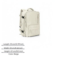 Water-Resistant Travel Laptop Backpack USB Charging Organized Travel Backpack Anti-Theft Luggage Item Mesh Back Panel