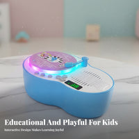 Rich Content children's Disc Player Toy Screen-Unrestricted Phonograph Learning Toy Easy to Use for Children, Toddlers, Preschool, Playtime