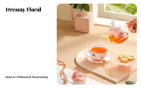 Bone China Tea Set Stackable Design Bone China Tea Pot Giftable for Office