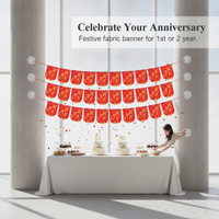 Anniversary Celebration Banner Flag Set for Store & Company Decor