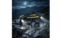 Handshands-off Glasses-Style Headlamp Dual-Sided Side Lights Eyeglass Headlamp Clear Lens Openings LED Light Glasses