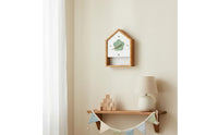 House Shaped Wall Clock Japanese Style Decorative Pendulum Clock Quiet Mechanism for Children, Nursery