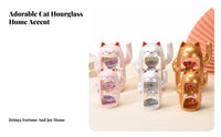 Decorative and Functional Maneki-Neko Hourglass Ornament Symbol of Luck & Prosperity Maneki-Neko Sand Timer Creative Design for Adults, Home