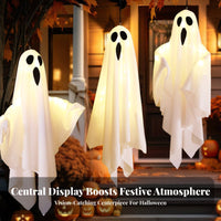 illuminateing specter with Witch Hat Spooky Atmosphere Lighted specter with Hat for Garden
