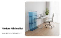Self-Standing Standing 3-Tier Exposed Shelf Rack Modern Design 3-Tier Narrow Bookshelf Space-Saving Design Bookcase Easy Assembly for Office Workers, Apartment Dwellers, Homeowners, Living Room, Study, Small Areas, Bedroom
