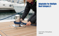 Nautical Docking Bollard, Single/Double Cross Cleat, 316 Stainless Steel, Yacht & Fishing Boat Hardware