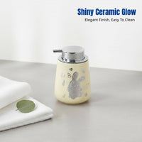 Ceramic Lotion Dispenser Bottle, Liquid Soap Dispenser, Bathroom Refillable Bottle, Cute Creature Design, For Shampoo, Shower Gel, Hotel, Home