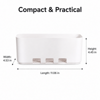 White Drawer Organiser, 11.3x28.1x11.5cm Pantry Organiser for Kitchen Cabinets, Modern Minimalist Drawer Dividers