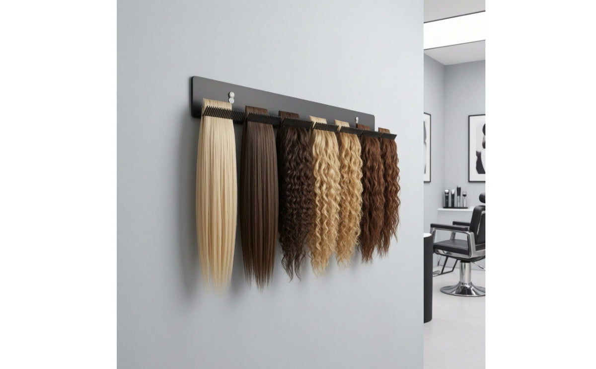 Strand Attachment Organizer Wall-Mounted Strand Attachment Holder Stainless Steel Display Rack for Hairstylists, Salons, Styling Stations