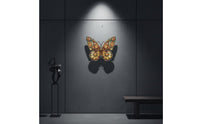 Wrought Ironwork Butterfly Wall Decor Botanical Aesthetic Design Wrought Ironwork Winged Decor Art Resistant for Office