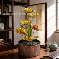New Chinese Style Metal Landscape Tabletop Fountain with Recirculating Water