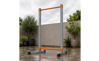 Height-Adjustable Pull-up Station Metal Tubing Floor Pull-up Bar Foldable Sports Gear for Home Gym