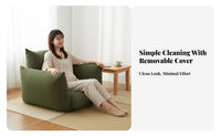 Japanese Design Adjustable Floor Lounger Foldable Adjustable Tatami Seat Washable Cover Lazy Sofa Space-Saving for Apartment Dwellers, Meditators, Small Areas, Bedroom, Living Room, Balcony