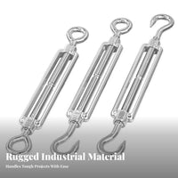 Rustproof Turnbuckle Adjustable Steel Turnbuckle Long-Lasting for DIY Enthusiasts, Homeowners, Outdoor, Construction, Garden