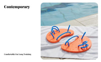 2 Pieces Increases Propulsion Swimming Hand Paddles Builds Strength Swim Training Hand Paddles Improves Technique for Swimmers, Children 6+