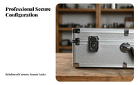 Metal Equipment Carrying Case Lockable Aluminum Briefcase Metal Equipment Box Secure Lock Hard Shell Instrument Case for Travel