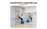 Multi-Functional Wooden Stall Rungs Multifunctional Stall Bar Long-Lasting Solid Wood Swedish Ladder Full Body Workout for Children, Dancers, Dance Studio, Rehabilitation Center