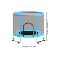 Handrail Kids Indoor Trampoline 360° Enclosure Jumping Frame for Children, Indoors