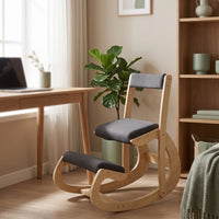 Rocking Kneeling Chair Bentwood Kneeling Chair Adjustable Furniture for Students, Study Room