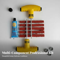 T-Handle Design Tubeless Tire Plug Kit Portable Tire Plug Kit Universal Fit for DIYers, Drivers, Travel, Garage