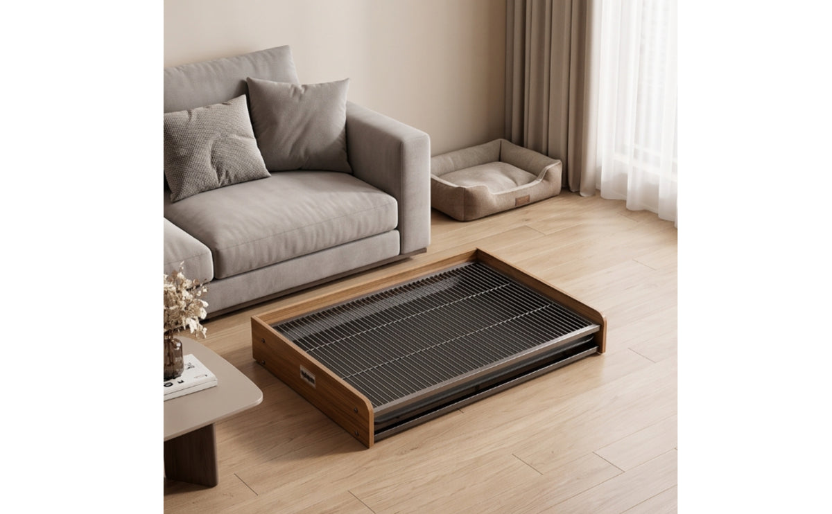 Dog Toilet with Metal Grate Long-Lasting Indoor Dog Potty Sturdy for Apartment