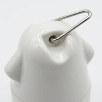 E27 Lamp Holder with Hanging Loop for DIY Lighting, Ceramic Porcelain Bulb Holder for E27 Lamp, 200°C High Temperature Resistant, Single Pack