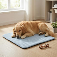 Breathable Cooling Sleeping Pad Ice-Silk Style Cooling Pet Mat Textured Low-Rise for Dogs, Cats, Resting