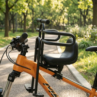 Child Bike Seat with Guard Rail Encompassing Child Bike Seat with Guardrail Secure Safe for Toddlers, City Commuting