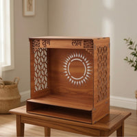 Altar Stand Carved Shrine Stand Decorative Altar with Shelf for Practitioners