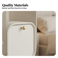 Multifunctional Transparent C-Shaped Table Minimalist Design Nightstand Space-Saving Home Furniture Clear Look for Apartment Dwellers, Homeowners, Interior Designers, Bedroom, Living Room, Office, Entryway