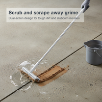 Multi-functional Floor Scrub Brush with Long Handle for Bathroom and Grout Cleaning