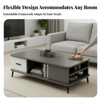 Extendable TV Console with Matching Coffee Table Modern Minimalist aesthetic