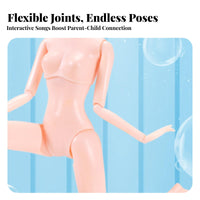 Baking Doll Form Poseable 11 Inch Nude Doll Figure Cake Topper Tells Stories Toy Accessory Sings Songs for Children 3+, Crafting