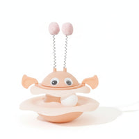 Fuzzy Pom-Poms Spring Antenna Cat Toy Wobbling Bee Cat Toy Cartoon Face Pet Entertainment Wing-Shaped