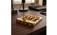 Highhigh Weight Bass Bridge Gold Finish 4 String Bass Bridge Reinforced Construction for Bassists