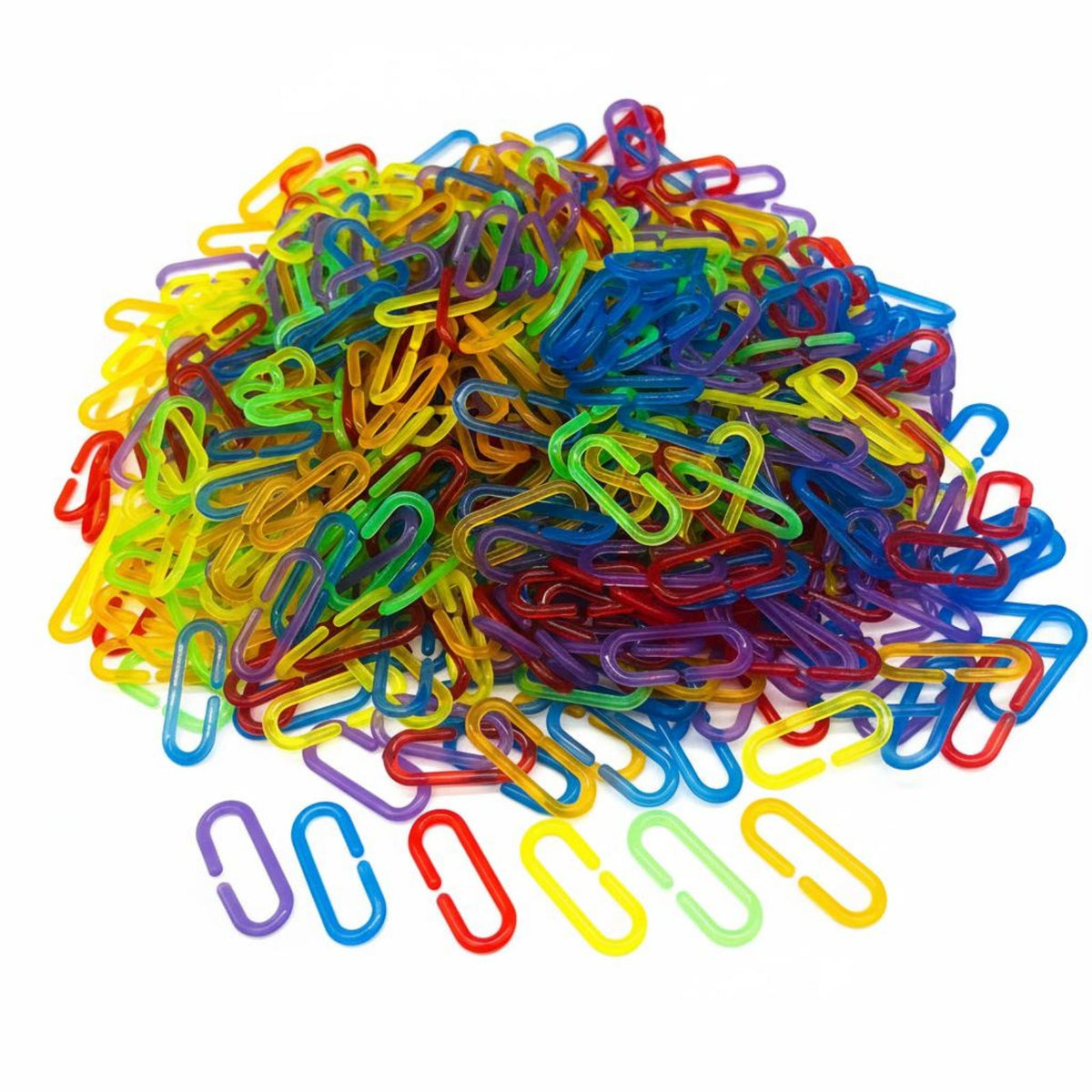 Early Education Interlocking Chain Links Multi-Colored Plastic Chain Links DIY Fun for Toddlers, Kindergarten, Daycare