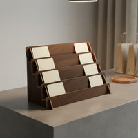 Wooden Card Display Stand Sturdy Wood Wooden Ladder Display Shelf Multi-Tier Collectible Riser Lightweight for Collectors