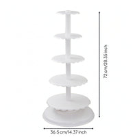 5 Tier Cake Stand Elegant Cake Stand with Plates Serving Display for Culinary Artists, Caterers