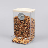 Automatic Bird Feeder and Parrot Feeder 2 Pack, Anti-Spill Bird Dispenser with Perch Tray, External Mount Cockatiel Feeder for Indoor Cage Use