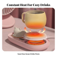 Electric Mug Warmer Constant Temperature 55℃ Beverage Warmer Great Gift Electric Heating cup pad for Tea Lovers, Students, Dorm Room, Kitchen