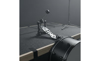 Single Bass Drum Pedal Double Chain Drive Pedal Adjustable Tension Non-Slip Base Musical Instrument Accessory for Drummers, Beginners, Music Studio