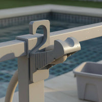 Swimming Piping Support Bracket with Clamp Gray Piping Support Bracket Heavy-Duty