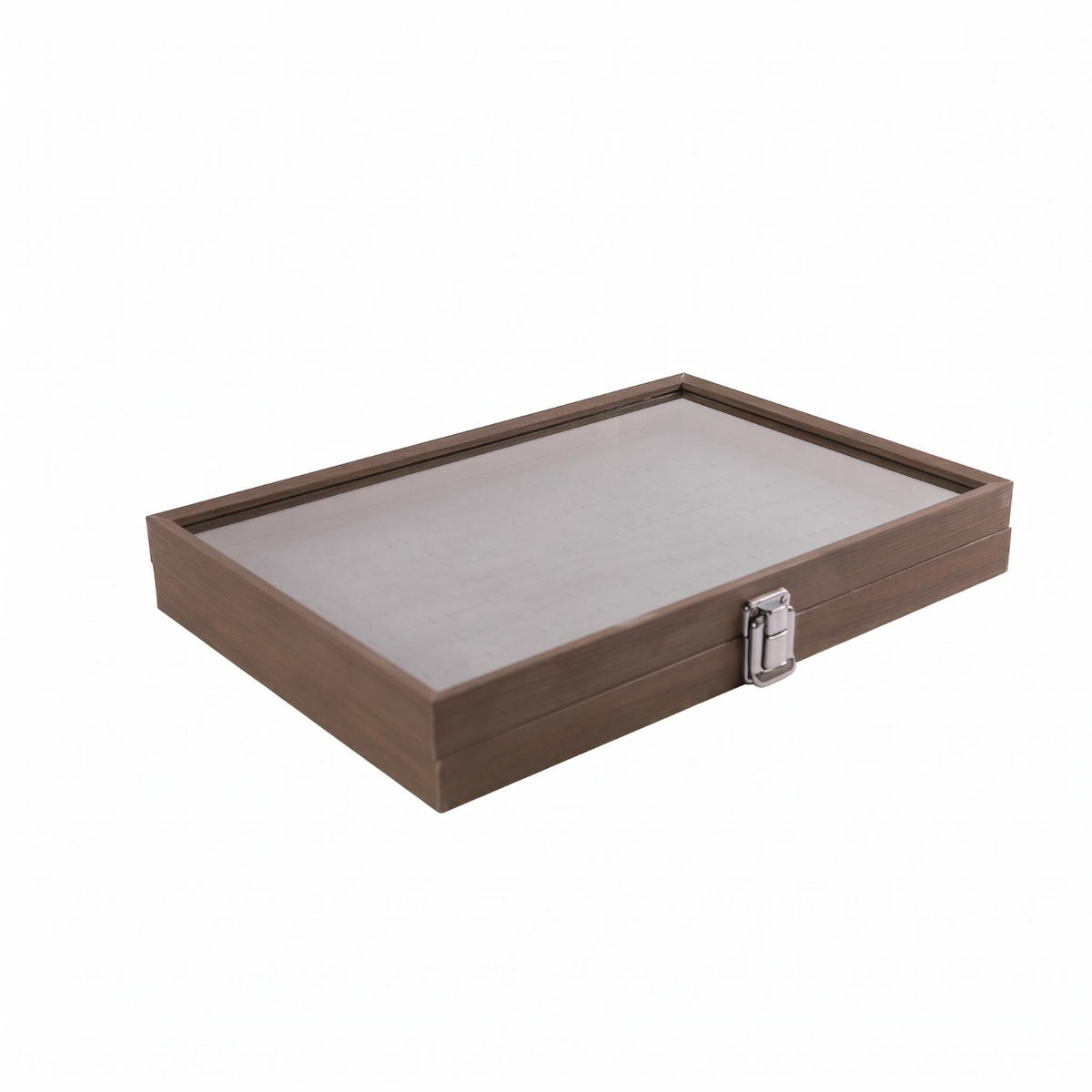 Wood-Grain Jewelry Display Box Metal Clasp Jewelry Storage Box
