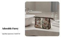 Teddy Bear Makeup Bag Portable Design Cartoon Bear Cosmetic Case Lightweight