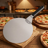 Stainless Steel Pizza Peel Round Pizza Transfer Peel Flat Utensil for Oven
