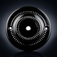 Ceiling Rose for Elegant Ceiling Lighting and DIY Pendant Projects, Ribbed Black Ceramic Lamp, Large Ceiling Rose Light Fitting, 125mm Diameter