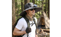 Solar Fan Hat Wide-Brim Hat with Solar Fan Lightweight for Anglers