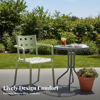 Nordic design Stackable Armchair With Armrests Dining Chair Indoor & exteriordoor Use Seating Furniture Lightweight for Cafe Owners, Design aficionados, Office Managers, Restaurant, Kitchen, Living Room, Balcony